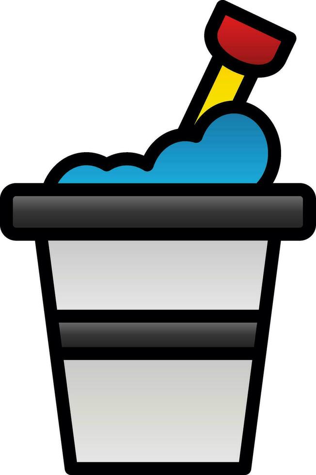 Bucket Vector Icon Design