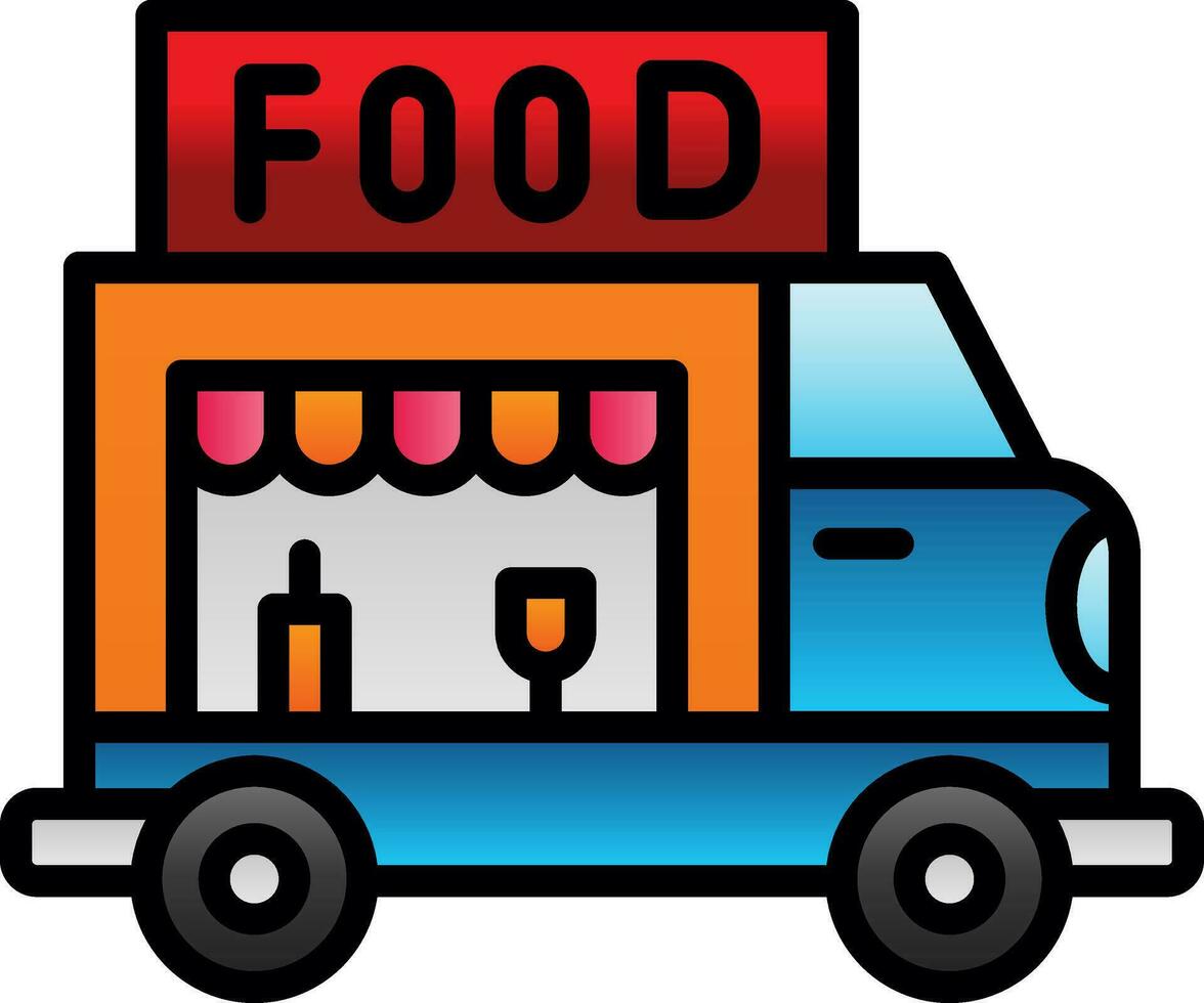 diseño de icono de vector de camión de comida