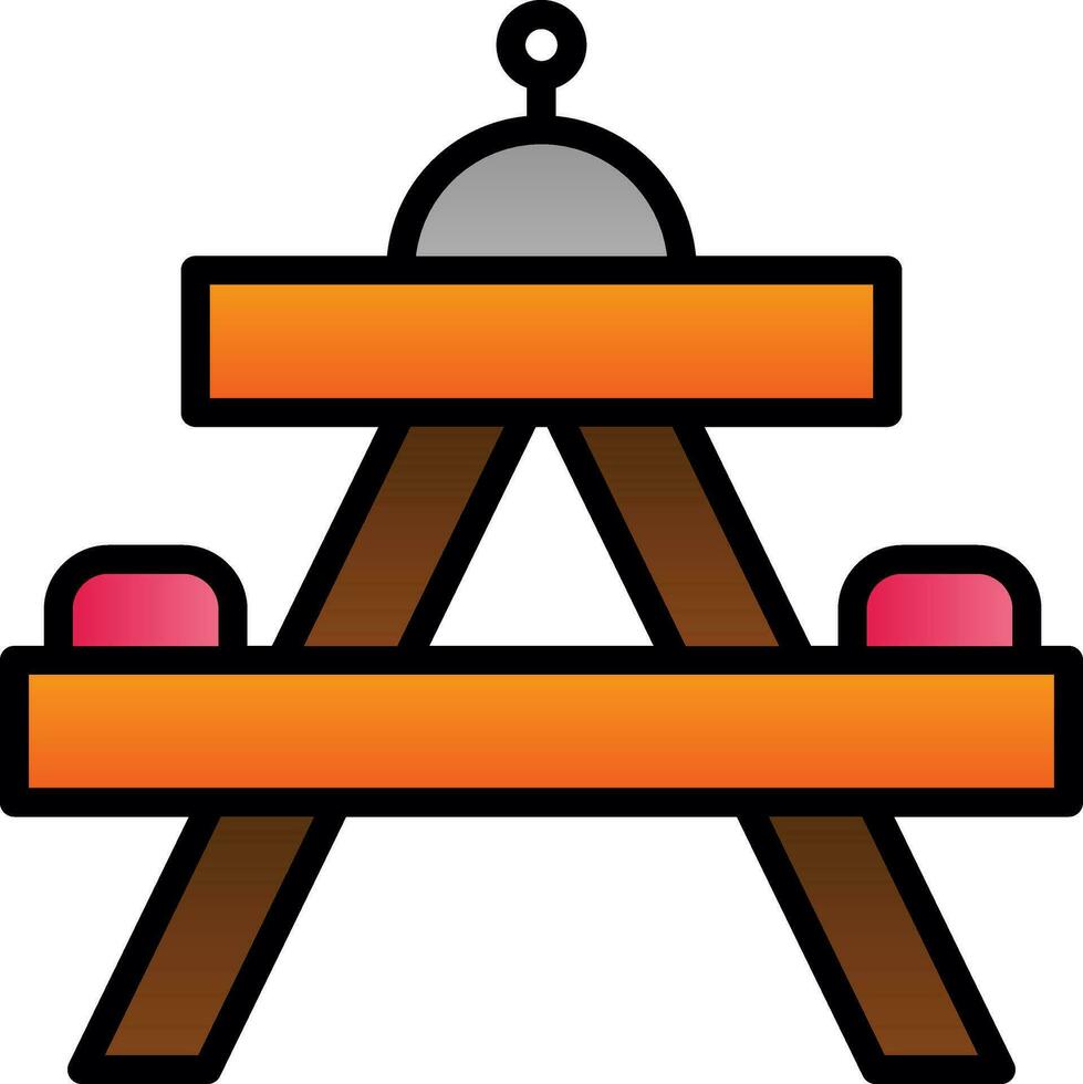 Picnic table Vector Icon Design