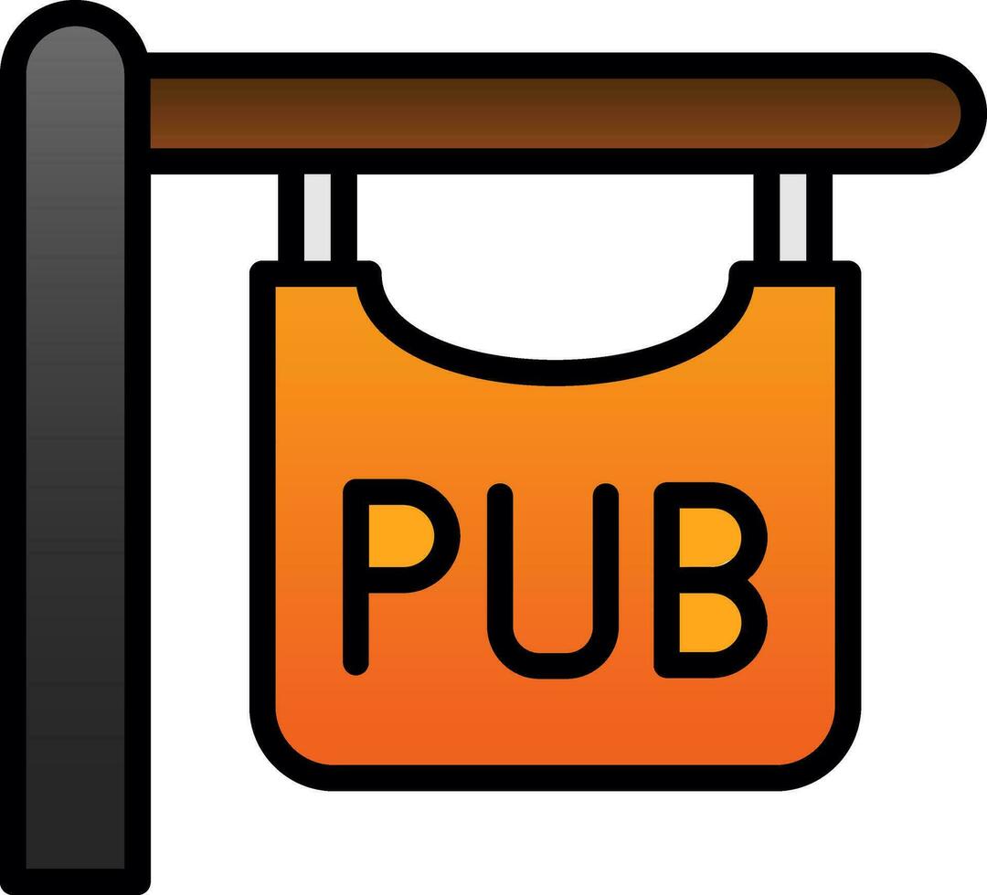 Pub sign Vector Icon Design