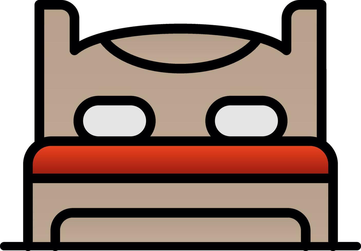 Bed Vector Icon Design