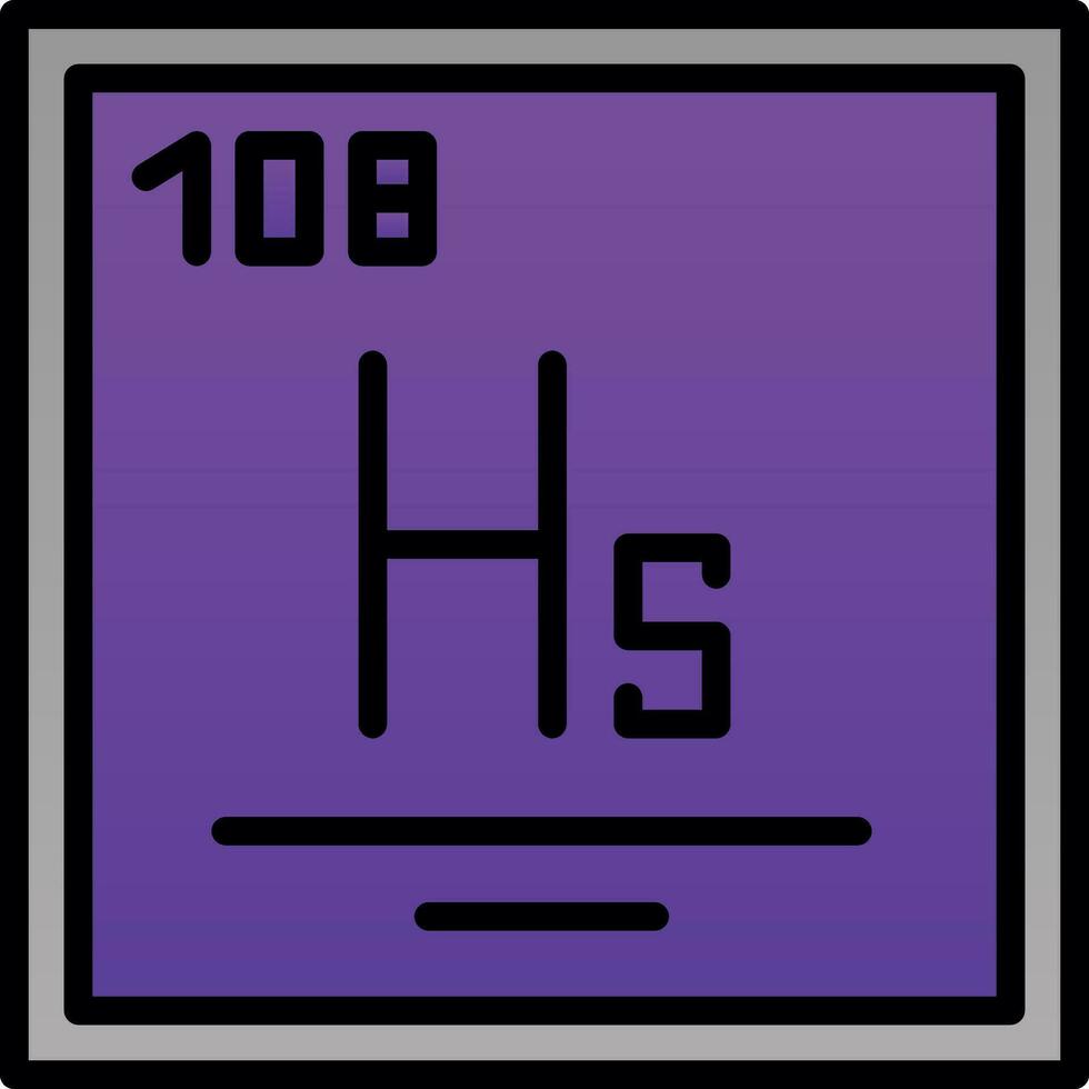 hassium vector icono diseño