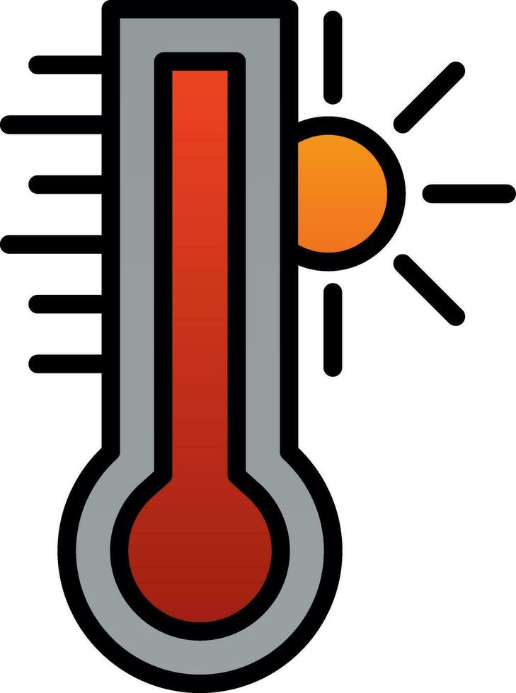 Hot temperature Vector Icon Design