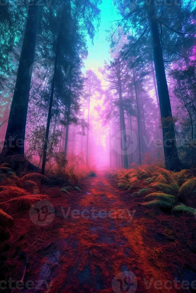 Beautiful color forest. photo