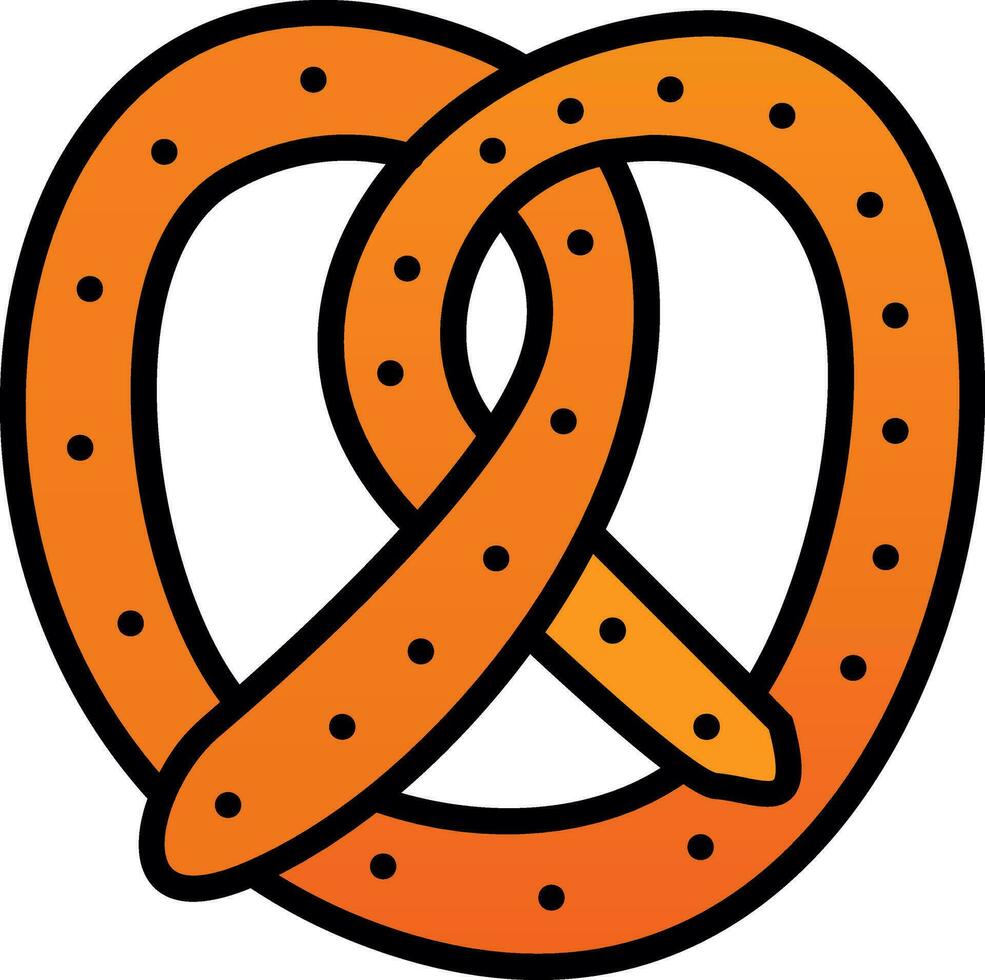 diseño de icono de vector de pretzel