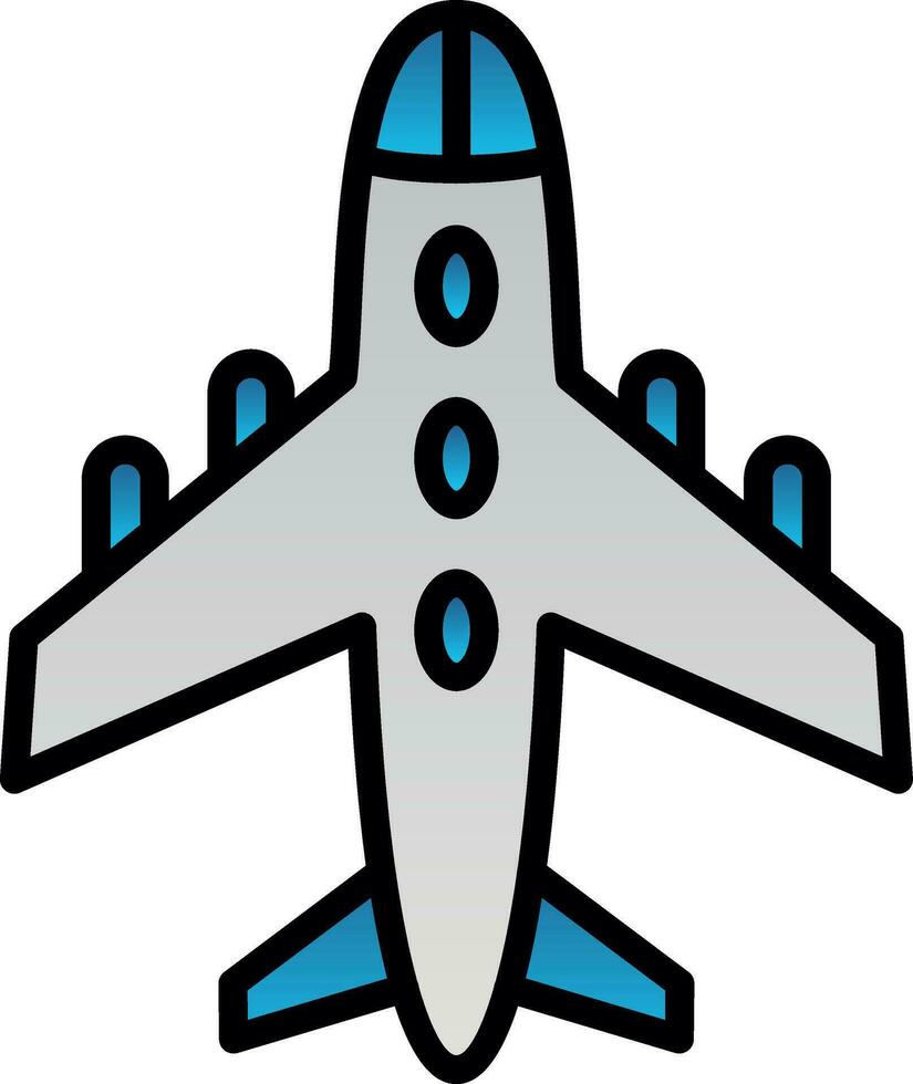 diseño de icono de vector de avión