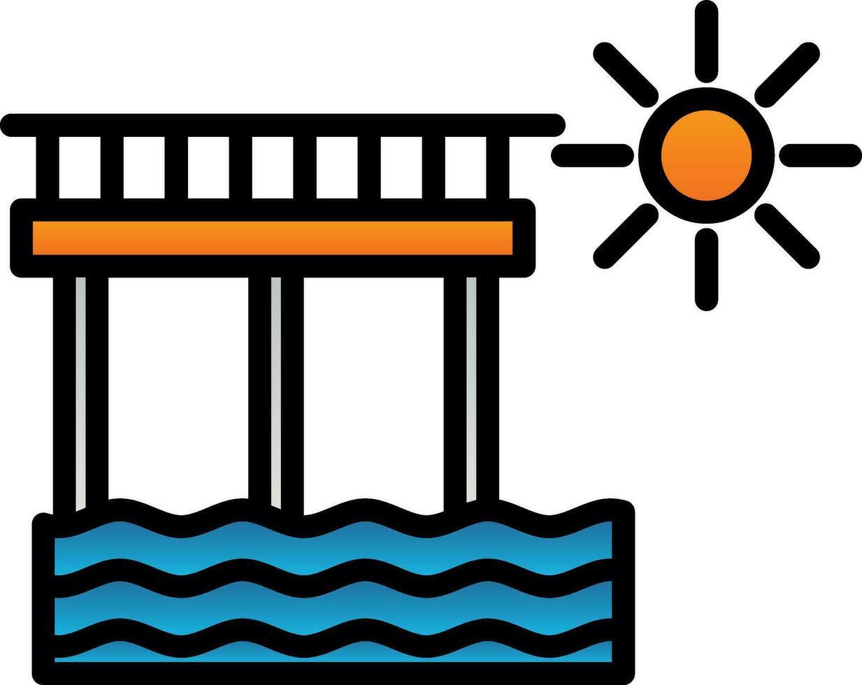 diseño de icono de vector de muelle