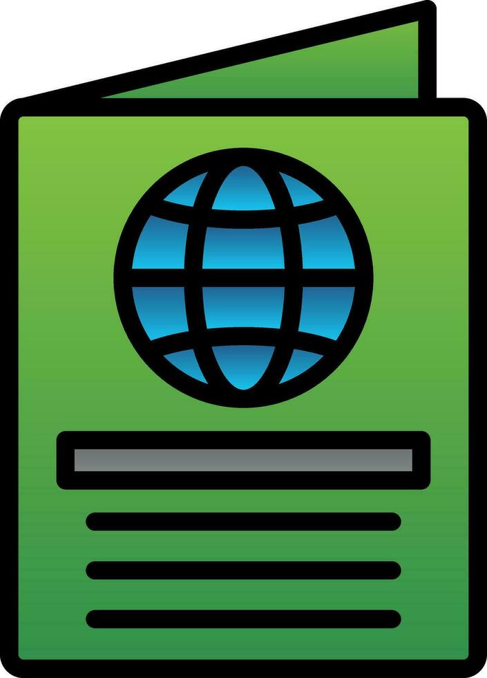 diseño de icono de vector de pasaporte