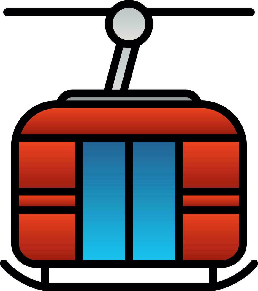 Ski lift Vector Icon Design