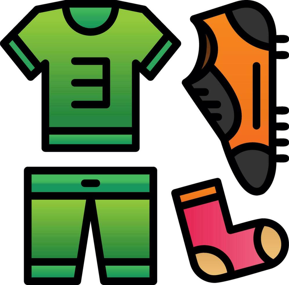 Football uniform Vector Icon Design