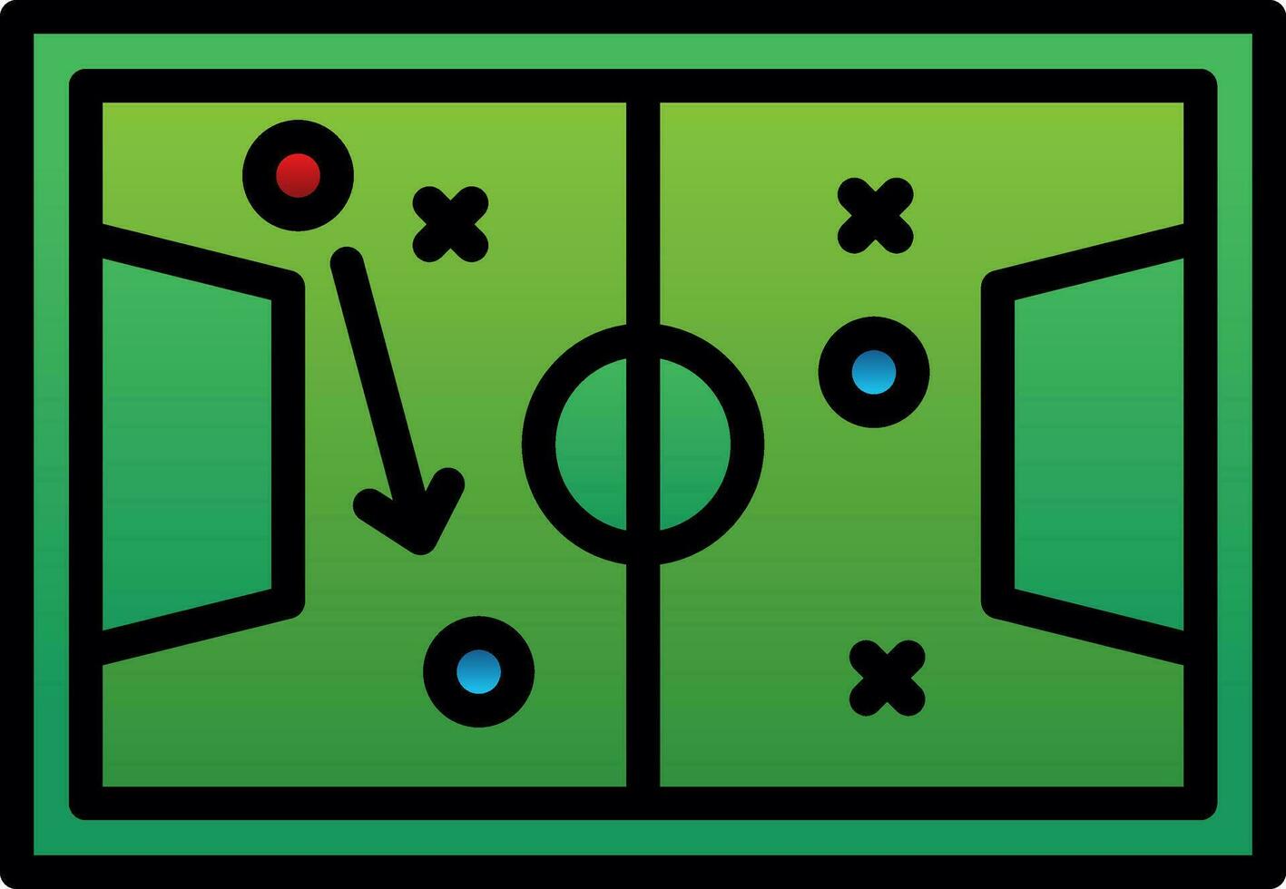 Soccer tactics sketch Vector Icon Design