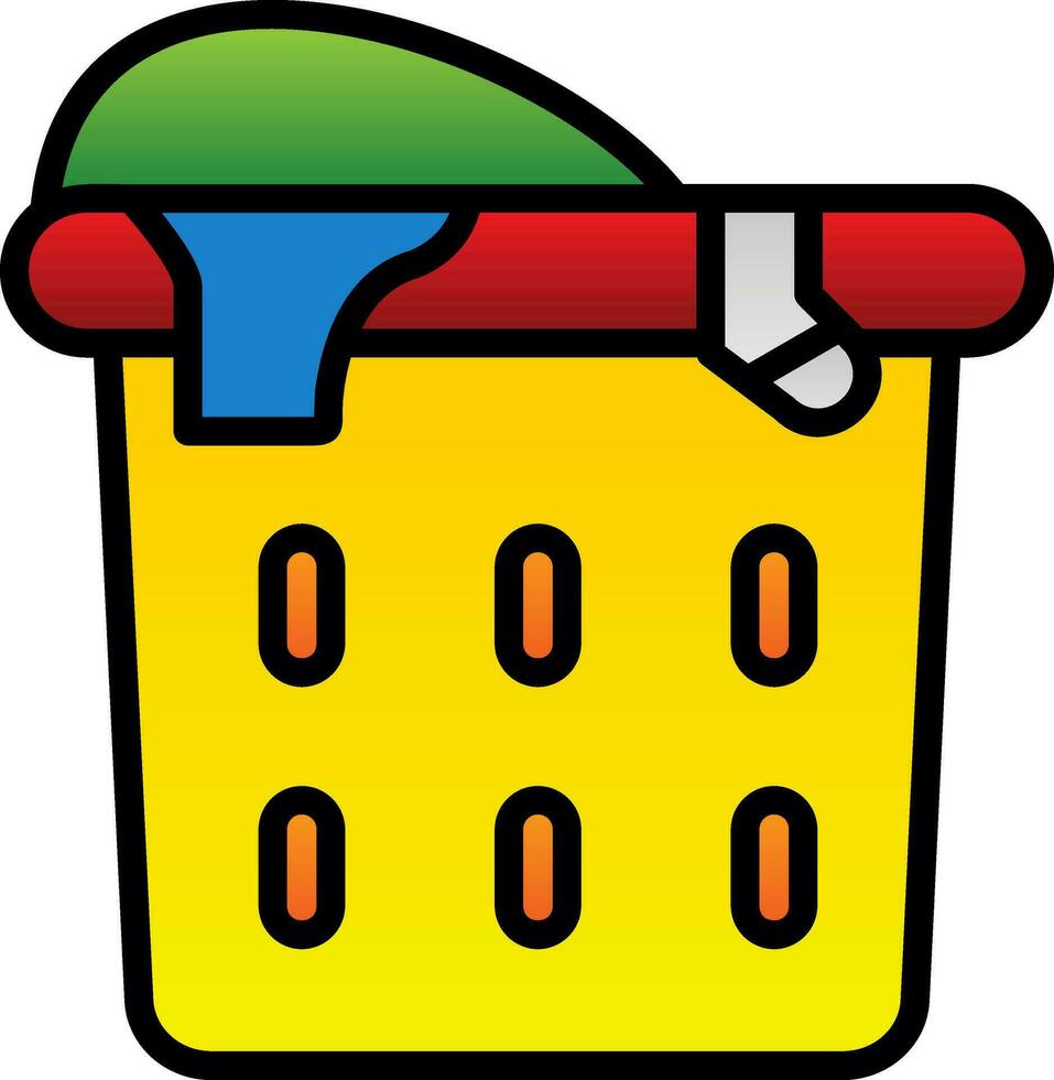 Laundry basket Vector Icon Design