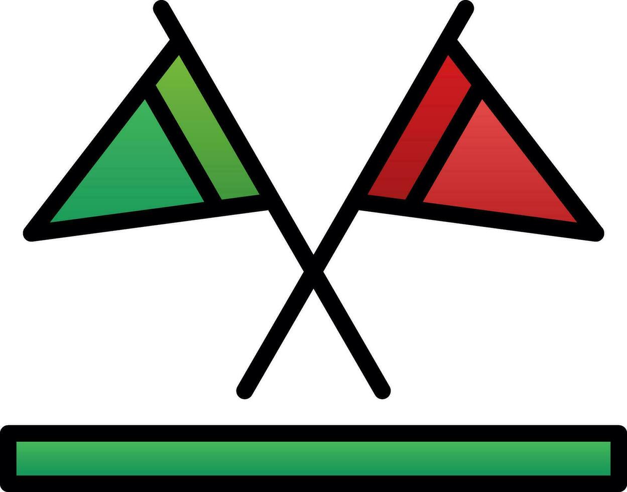 Two black flags Vector Icon Design