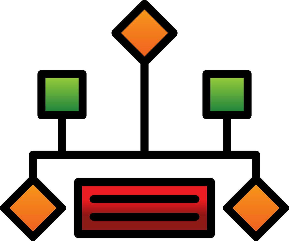 Hierarchical structure Vector Icon Design