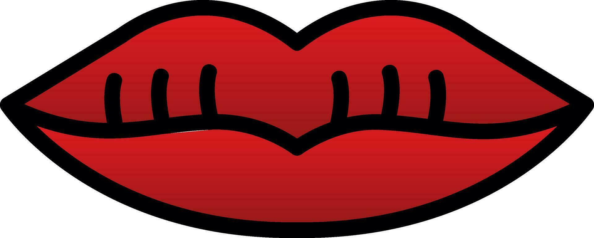 Lips Vector Icon Design