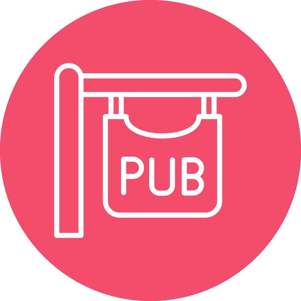 pub firmar vector icono diseño