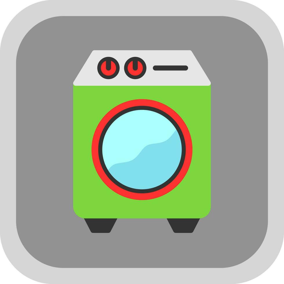 Washing machine Vector Icon Design