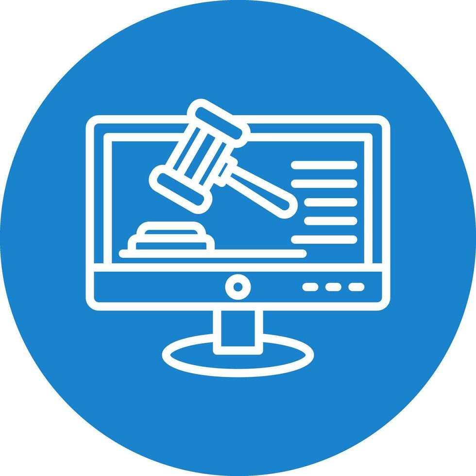 Online court Vector Icon Design