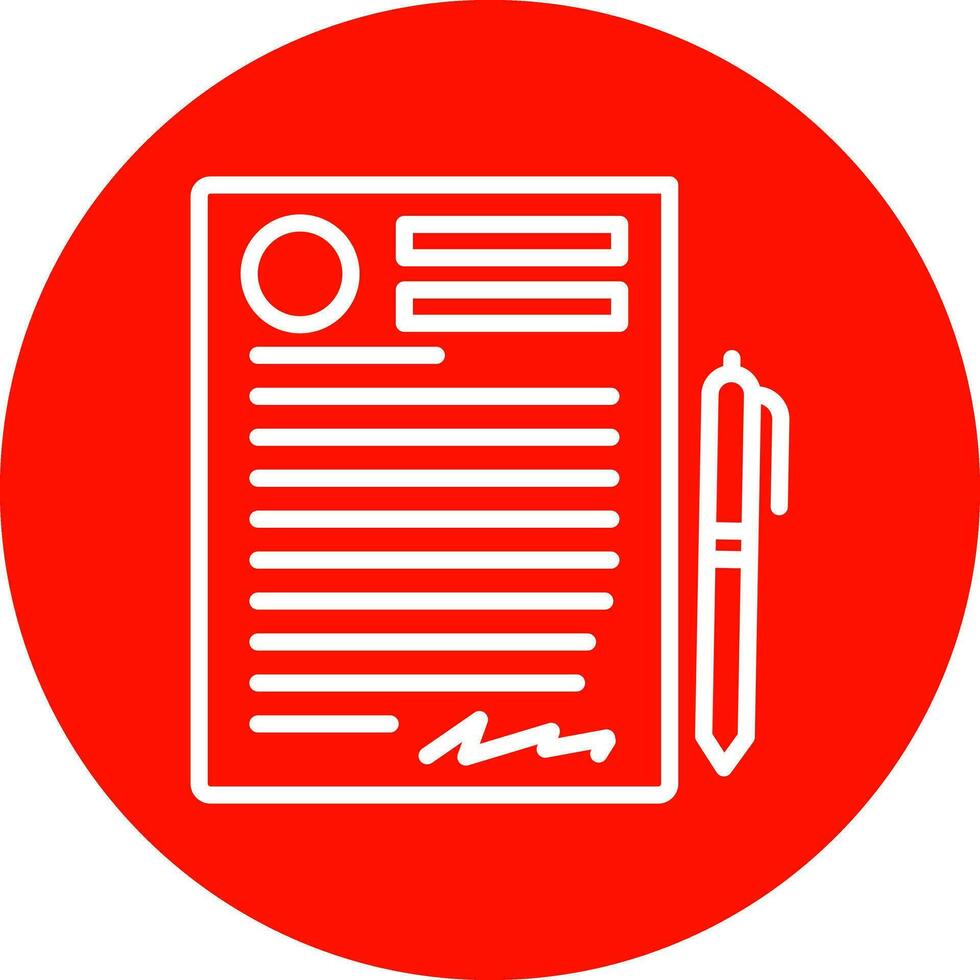 Contract Vector Icon Design