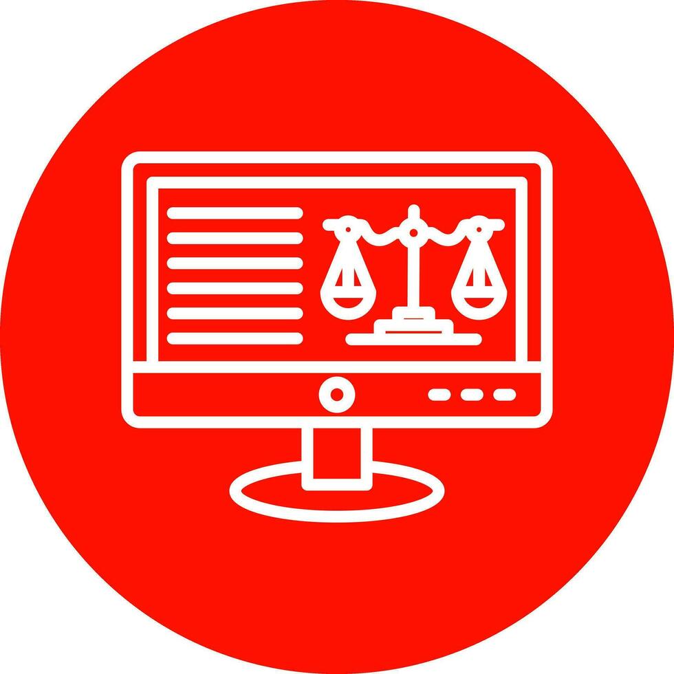 Online court Vector Icon Design