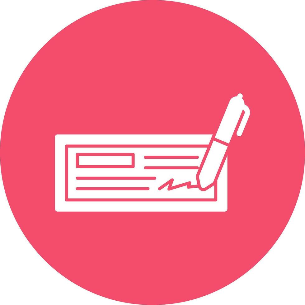 Cheque Vector Icon Design