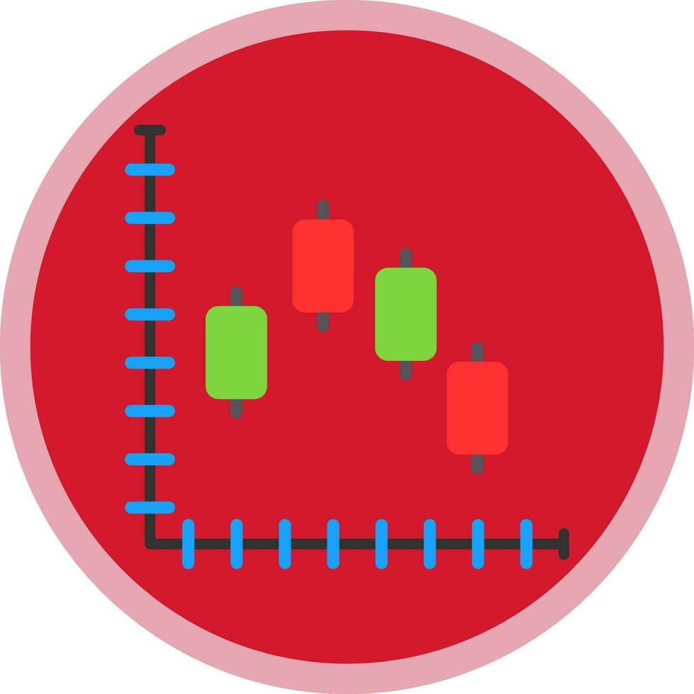Candlestick chart Vector Icon Design
