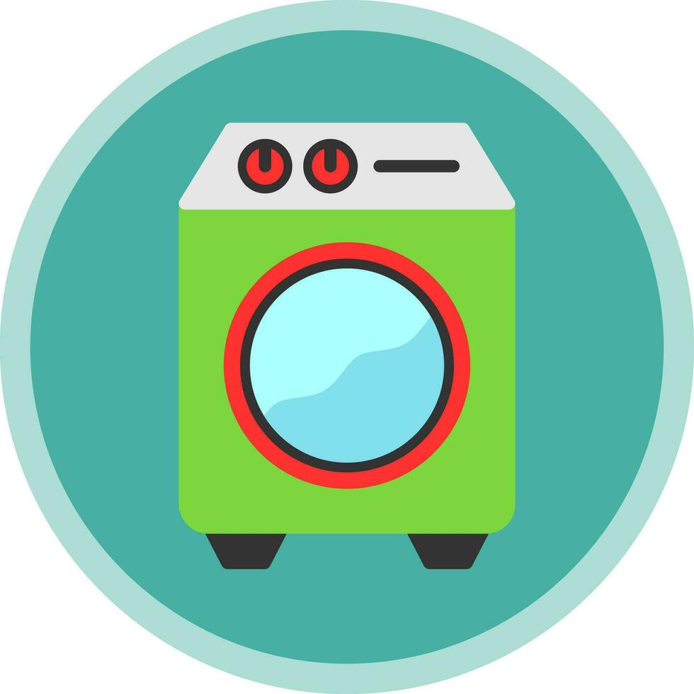 Washing machine Vector Icon Design