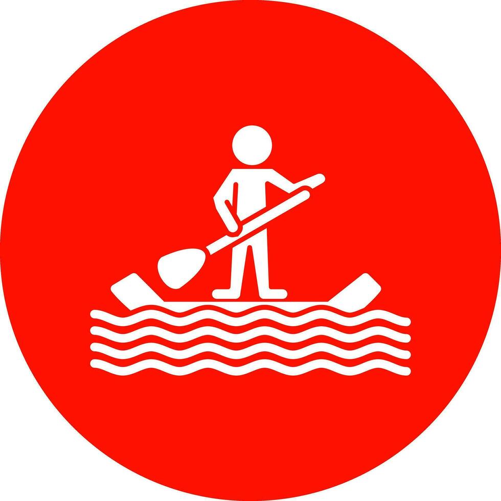 Paddle surf Vector Icon Design