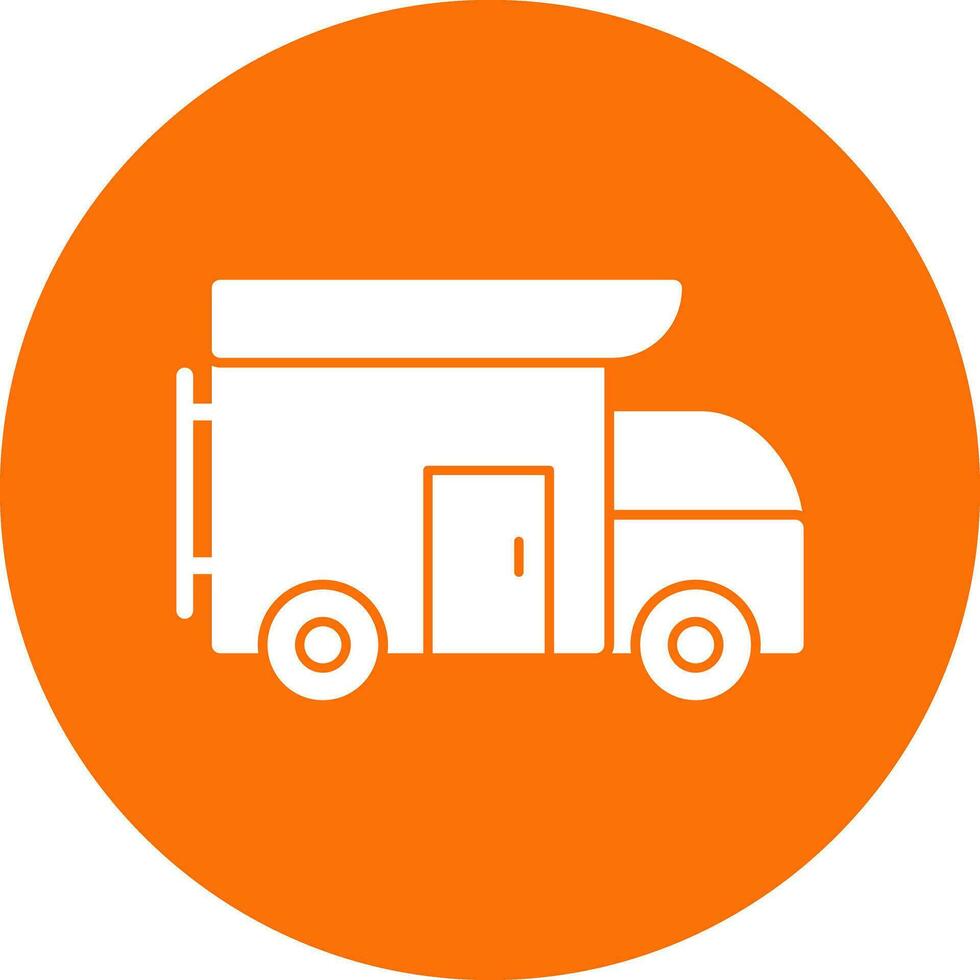 Camper van Vector Icon Design