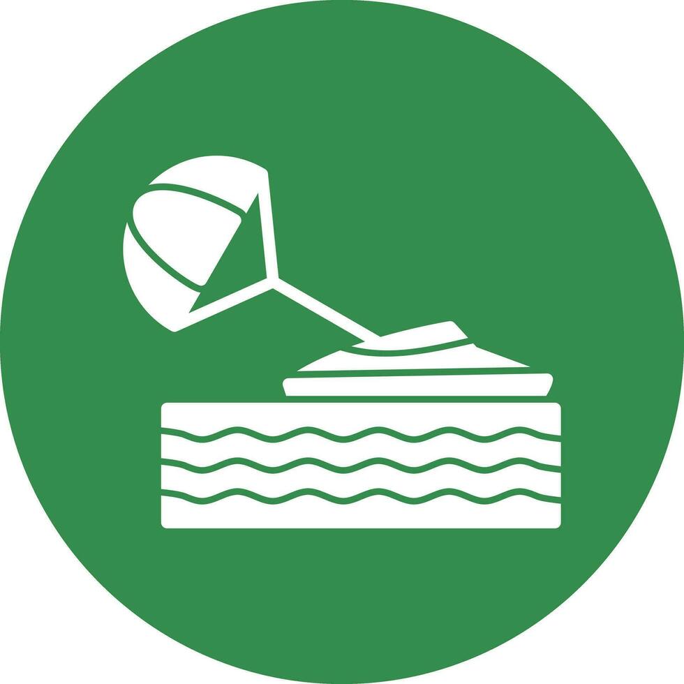 Parasailing Vector Icon Design