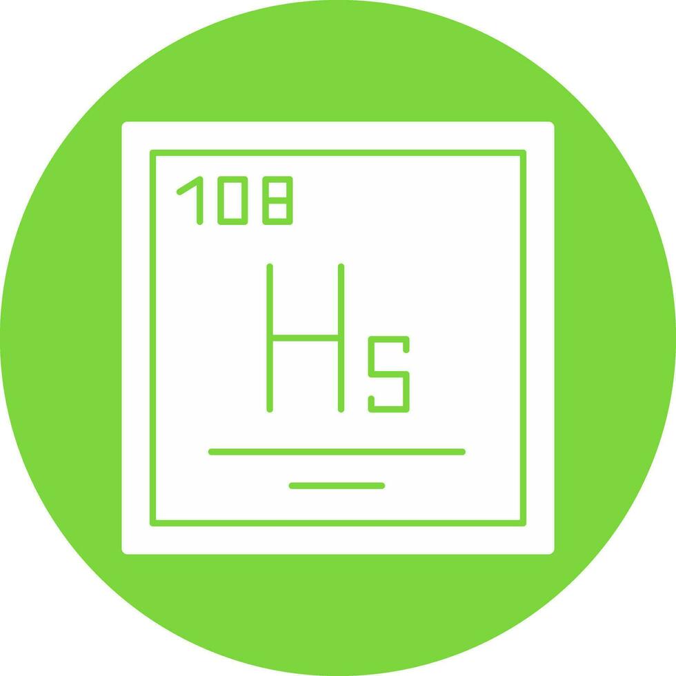 Hassium Vector Icon Design