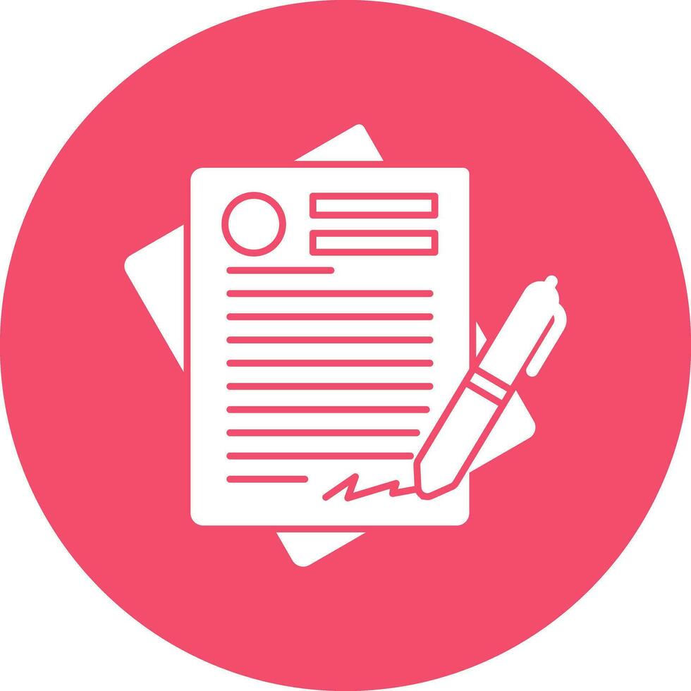 Contract Vector Icon Design