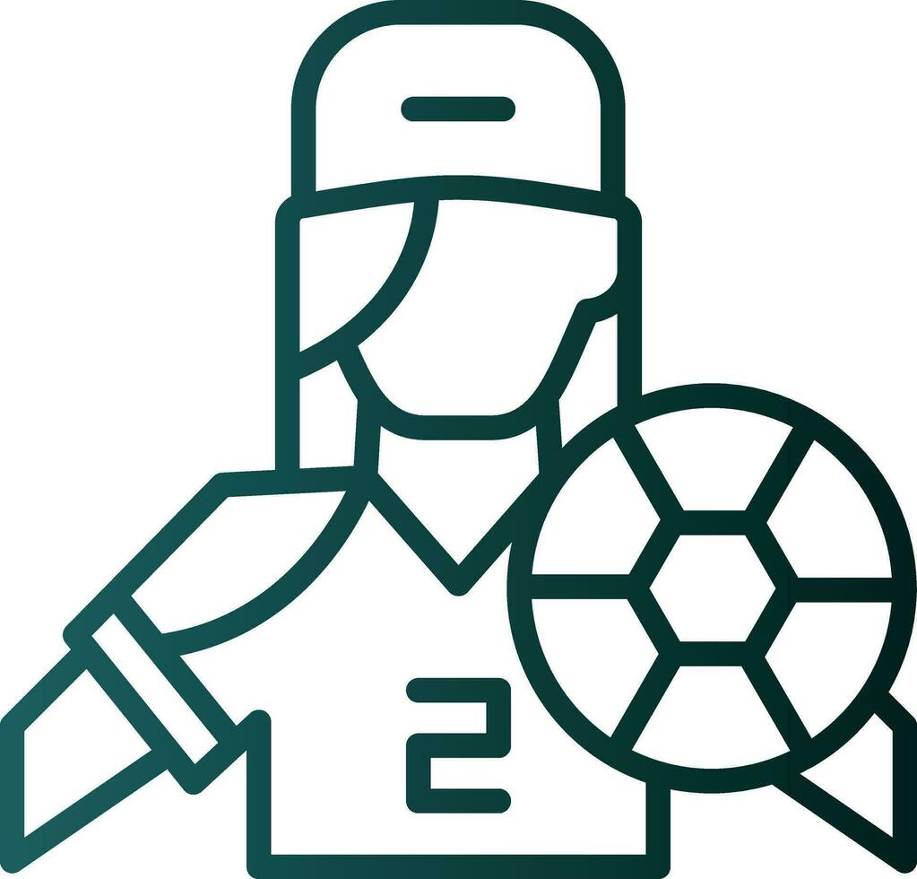 diseño de icono de vector de jugador de fútbol