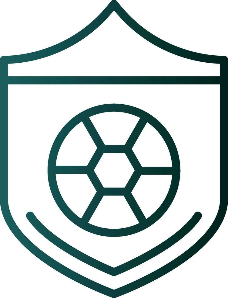 Soccer ball on a shield Vector Icon Design