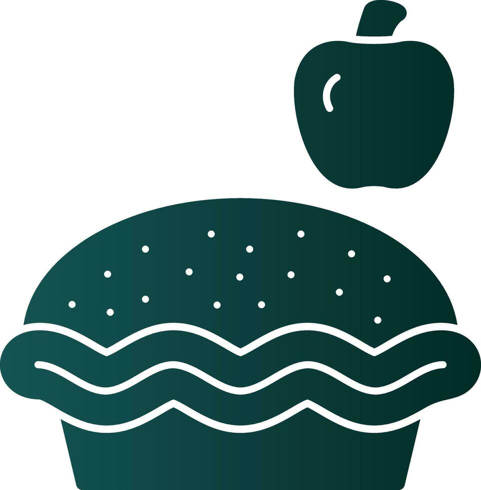 Apple pie Vector Icon Design