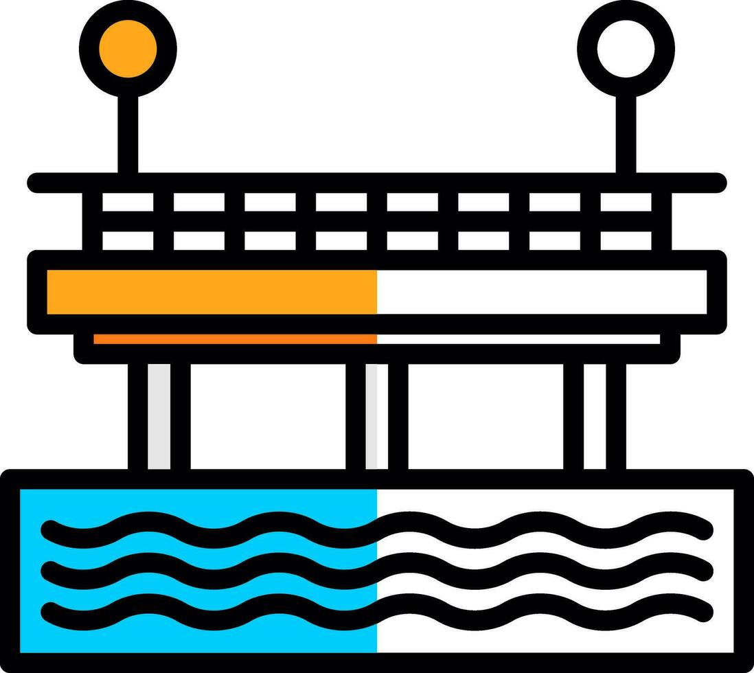 diseño de icono de vector de muelle