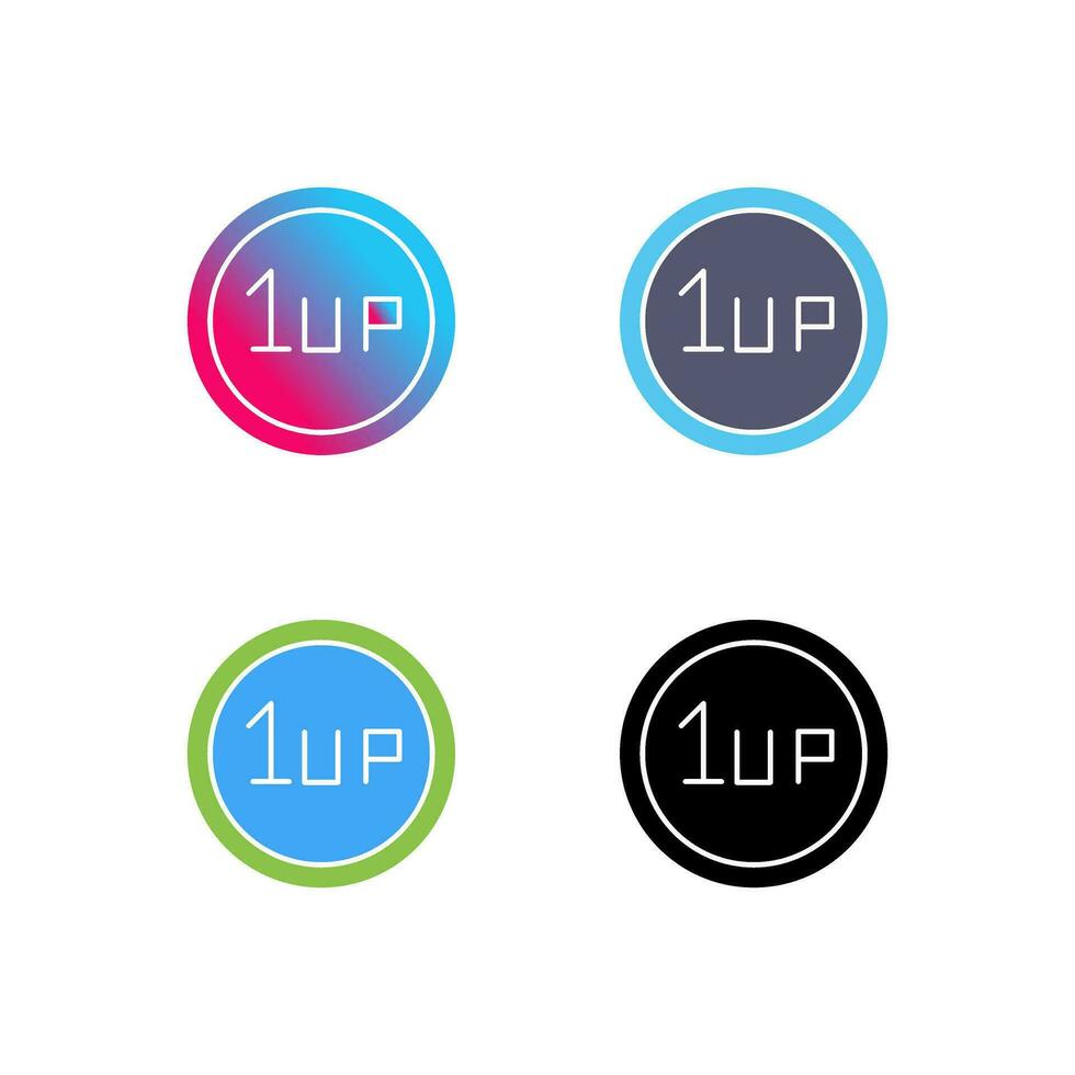 Unique 1UP Vector Icon