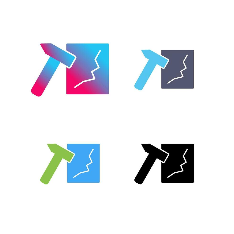 Unique Break Glass Vector Icon