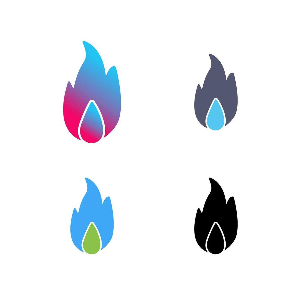 icono de vector de fuego único