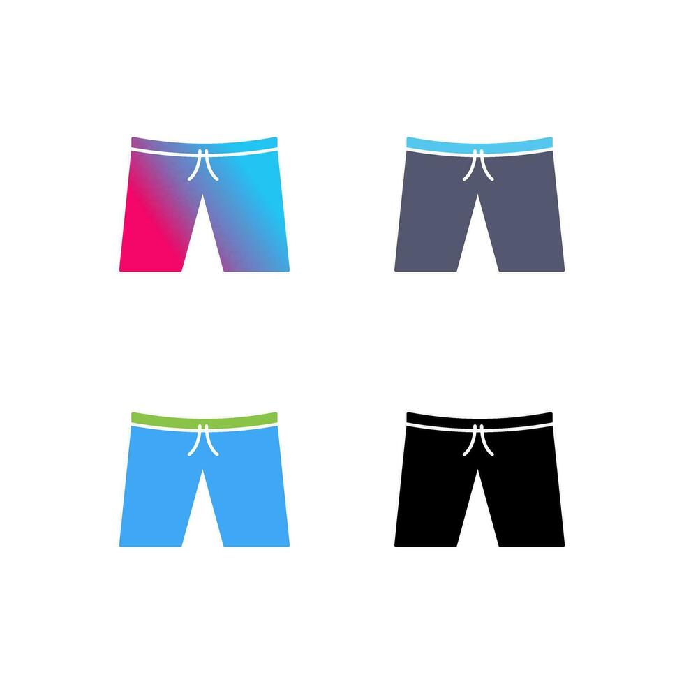 icono de vector de pantalones cortos