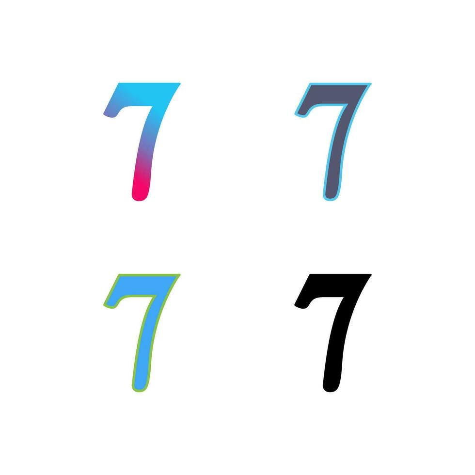 Number Seven Vector Icon