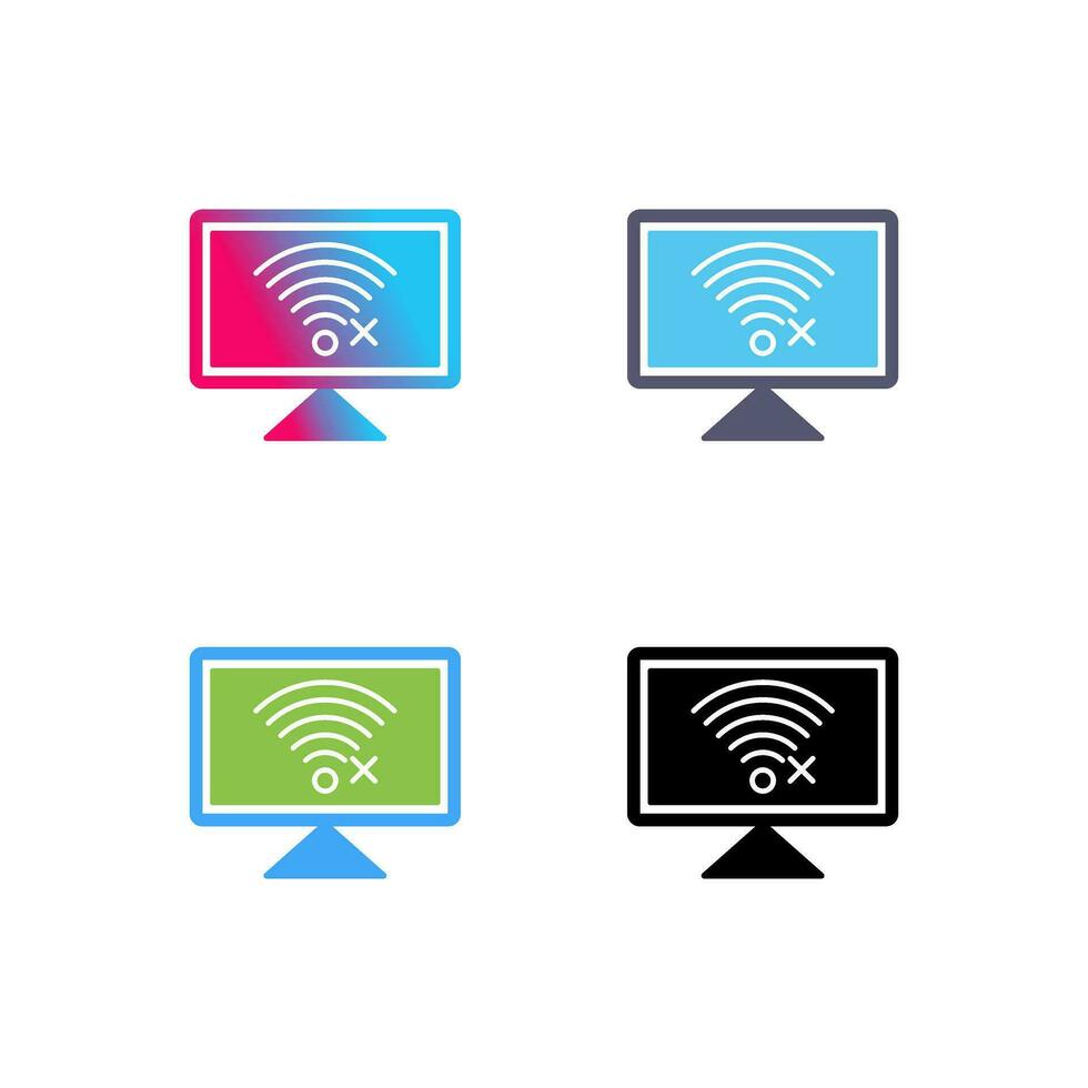 Disconnected Network Vector Icon