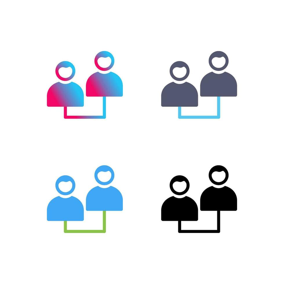 Connected Profiles Vector Icon