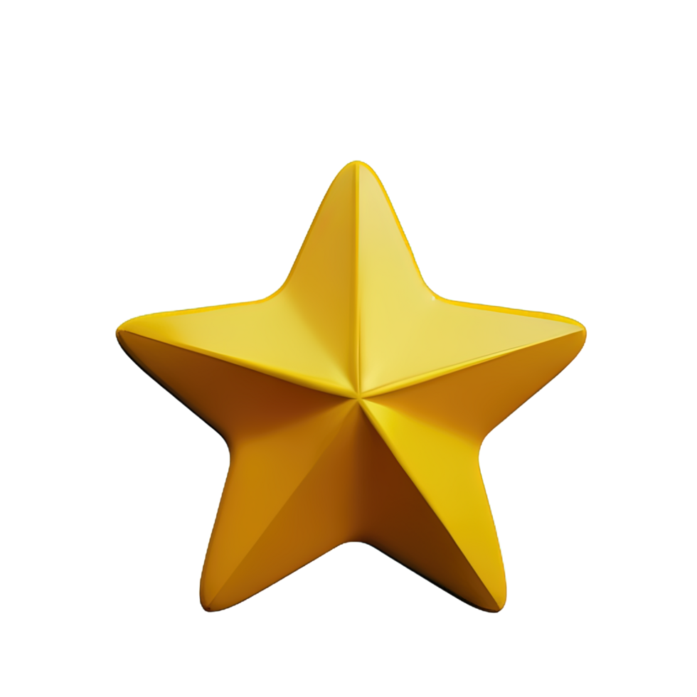 3D Floating Element Star Icon png