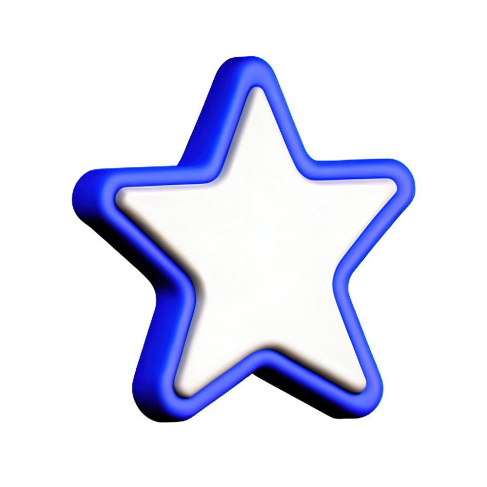 3D Floating Element Star Icon png