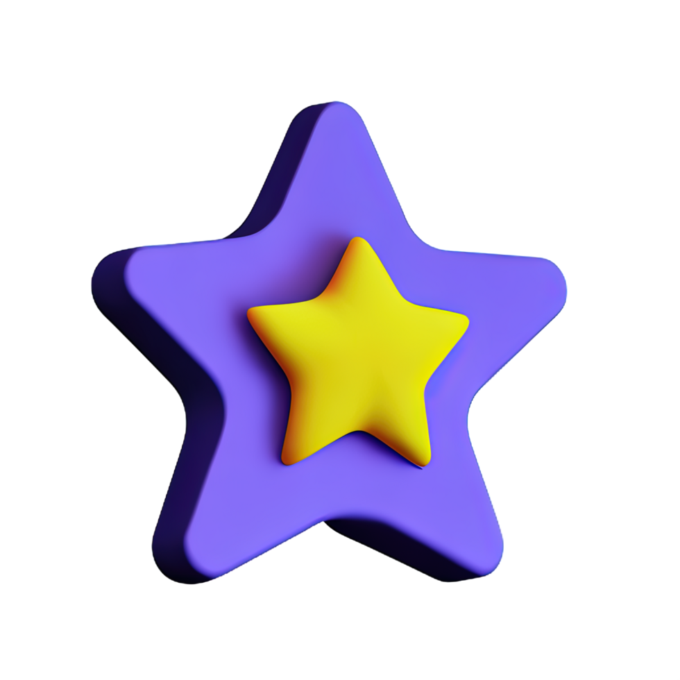 3D Floating Element Star Icon png