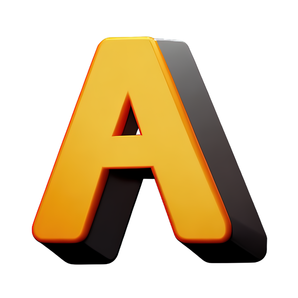 3D-letter a png