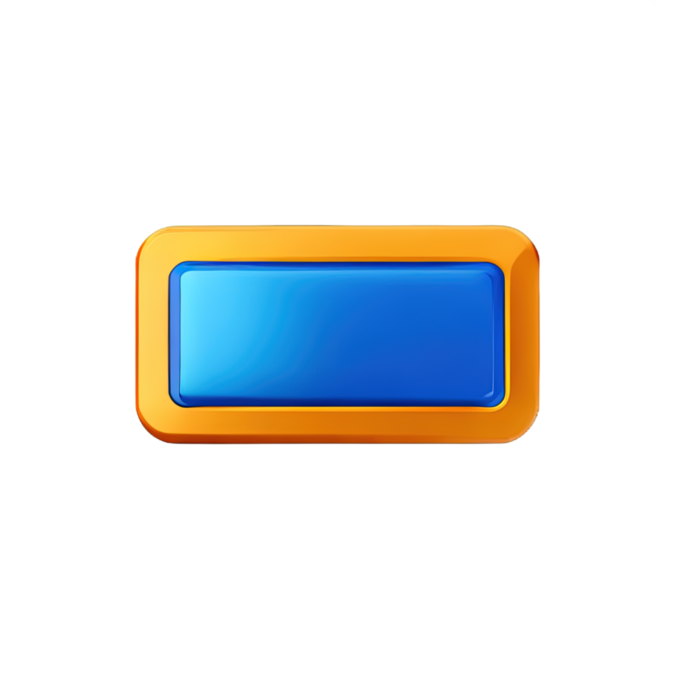 rectangle Button 3d element png