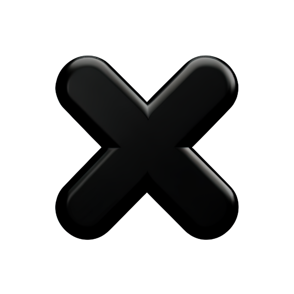 3d icon cross mark png