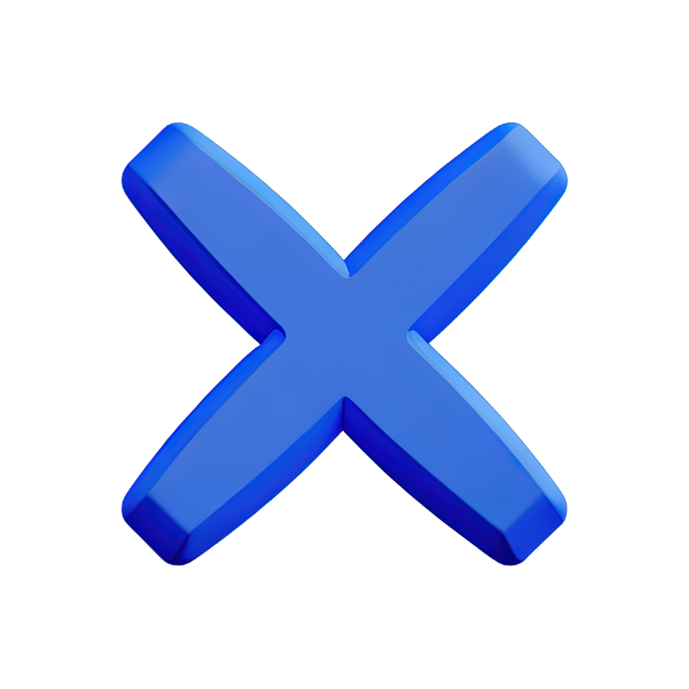 3d icon cross mark png